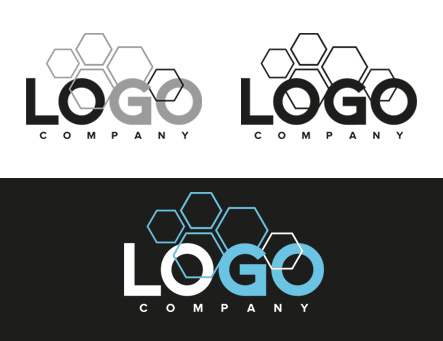 logo - otrzymasz wersje kolorystyczne: achromatyczną, monochromatyczną oraz kontrę